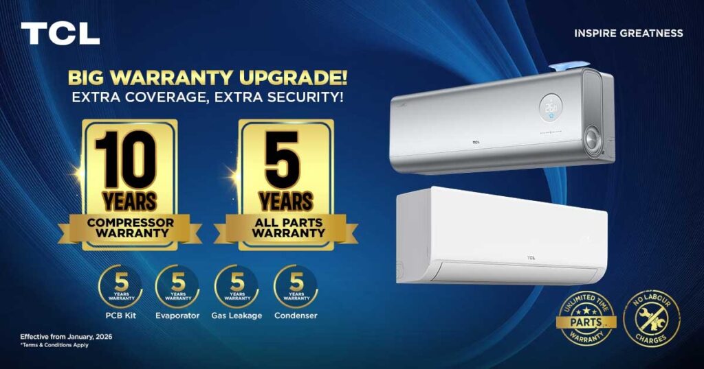 TCL Brings Industry-Leading Warranty: 10-Year Compressor and 5-Year All-Parts Coverage for Acs